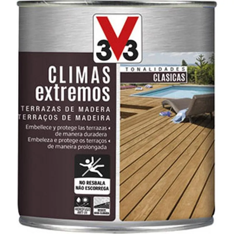 Compra PROTECTOR TERRAZAS DE MADERA CLIMAS EXTREMOS TONALIDAD CLASICA 750 ML INCOLORO V33 112759 al mejor precio