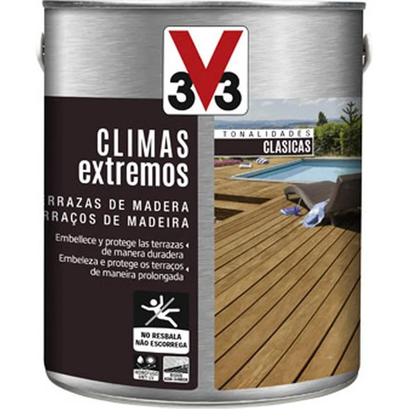 Compra PROTECTOR TERRAZAS DE MADERA CLIMAS EXTREMOS TONALIDAD CLASICA 2,5 L INCOLORO V33 48697 al mejor precio