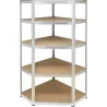 Compra ESTANTERIA METAL GALVANIZADO RINCON 5 ESTANTES MADERA SIN TORNILLOS 196 X 75 X 40 X 50 CM IRONSIDE 103097 al mejor precio