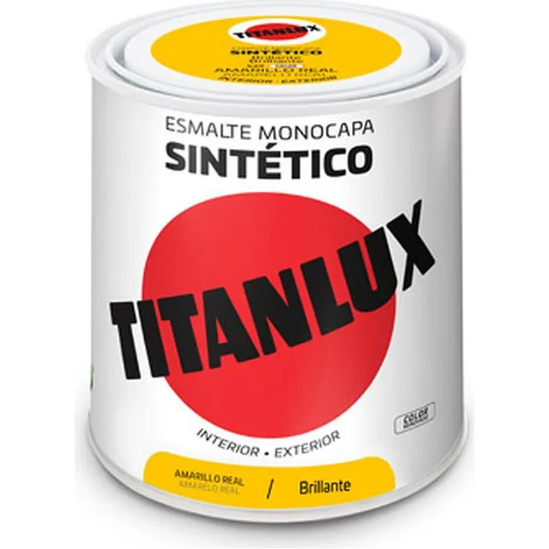 Compra ESMALTE SINTETICO BRILLO 0529 250 ML AMARILLO REAL TITANLUX F01052914/5808952 al mejor precio