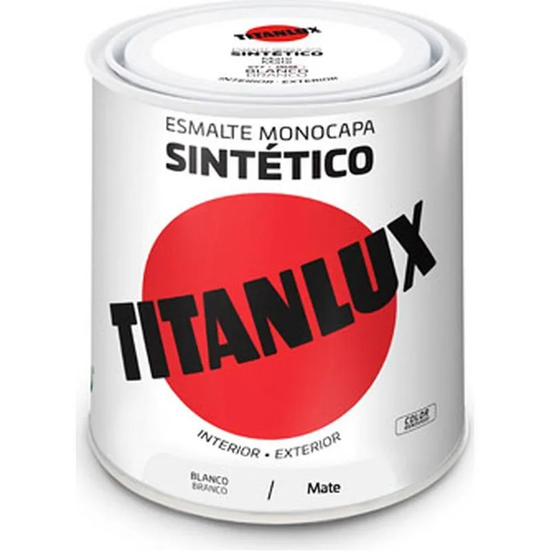 Compra ESMALTE SINTETICO MATE 0577 250 ML BLANCO TITANLUX F01057714/5809008 al mejor precio