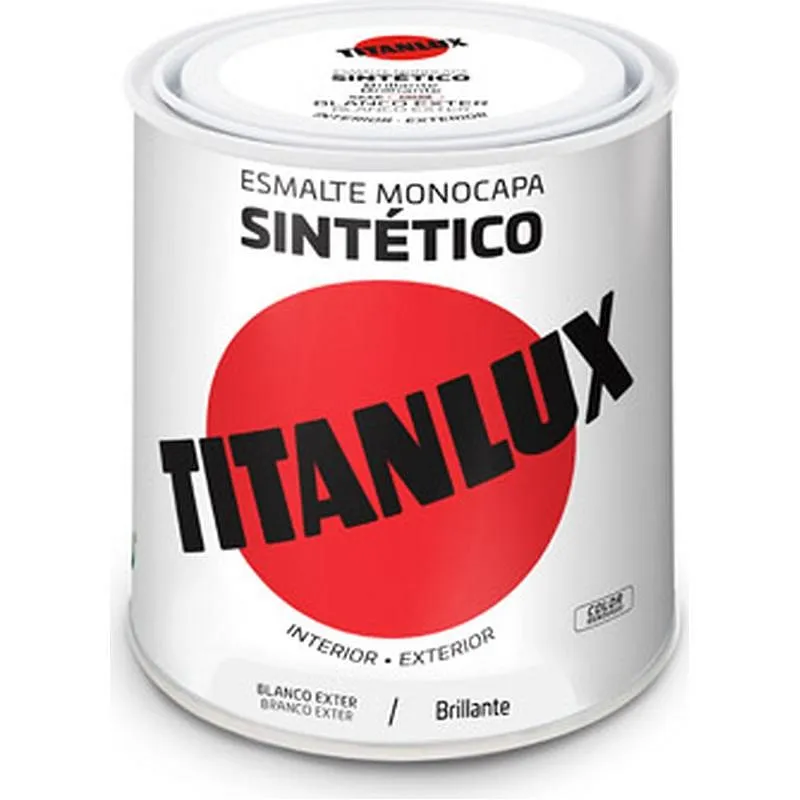 Compra ESMALTE SINTETICO EXTERIOR BRILLO 566E 250 ML BLANCO TITANLUX F01566E14/5809021 al mejor precio