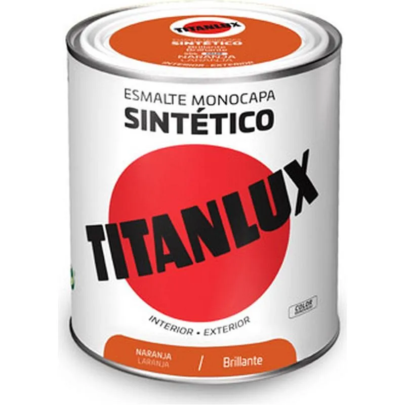 Compra ESMALTE SINTETICO BRILLO 0554 750 ML NARANJA TITANLUX F01055434/5808976 al mejor precio
