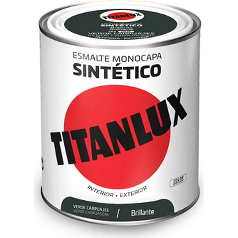 Compra ESMALTE SINTETICO BRILLO 0562 750 ML VERDE CARRUAJE TITANLUX F01056234/5808988 al mejor precio