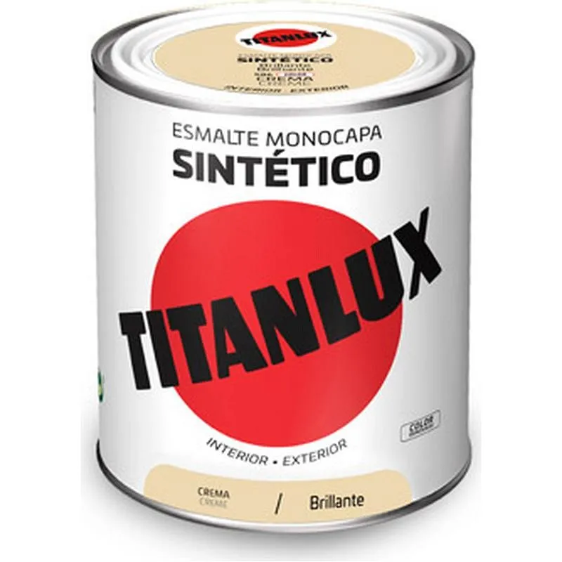 Compra ESMALTE SINTETICO BRILLO 0586 750 ML CREMA TITANLUX F01058634/5809013 al mejor precio