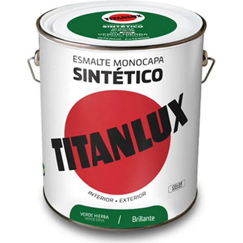 Compra ESMALTE SINTETICO BRILLO 0514 4 L VERDE HIERBA TITANLUX F01051404/5808934 al mejor precio