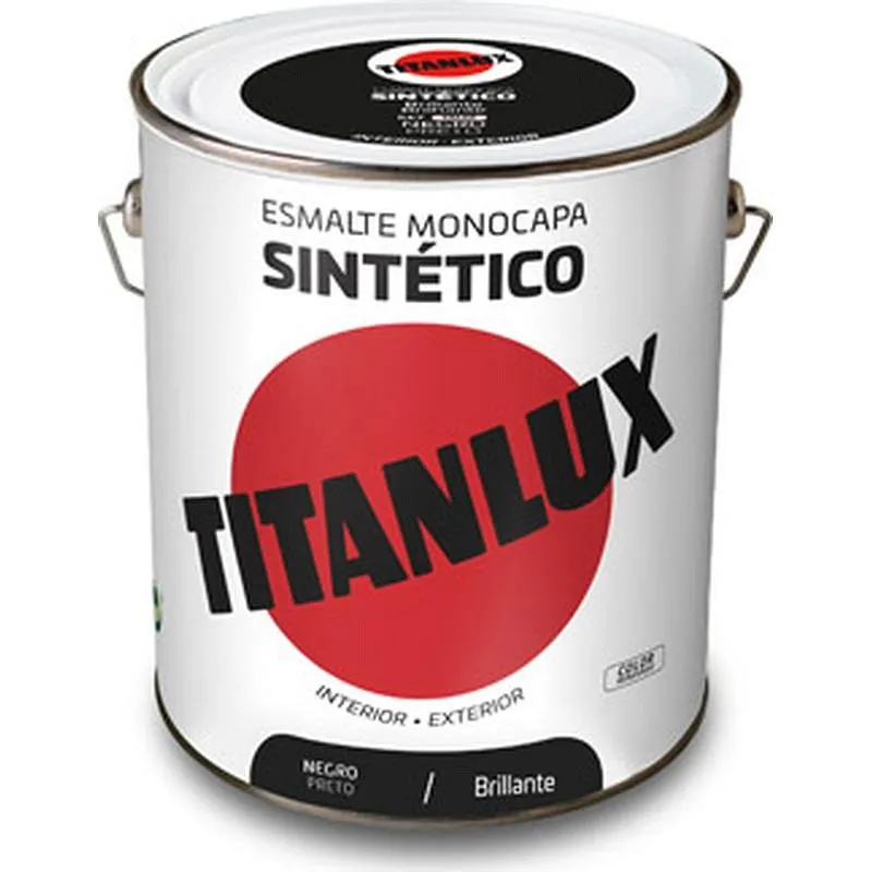 Compra ESMALTE SINTETICO BRILLO 0567 4 L NEGRO TITANLUX F01056704/5808992 al mejor precio