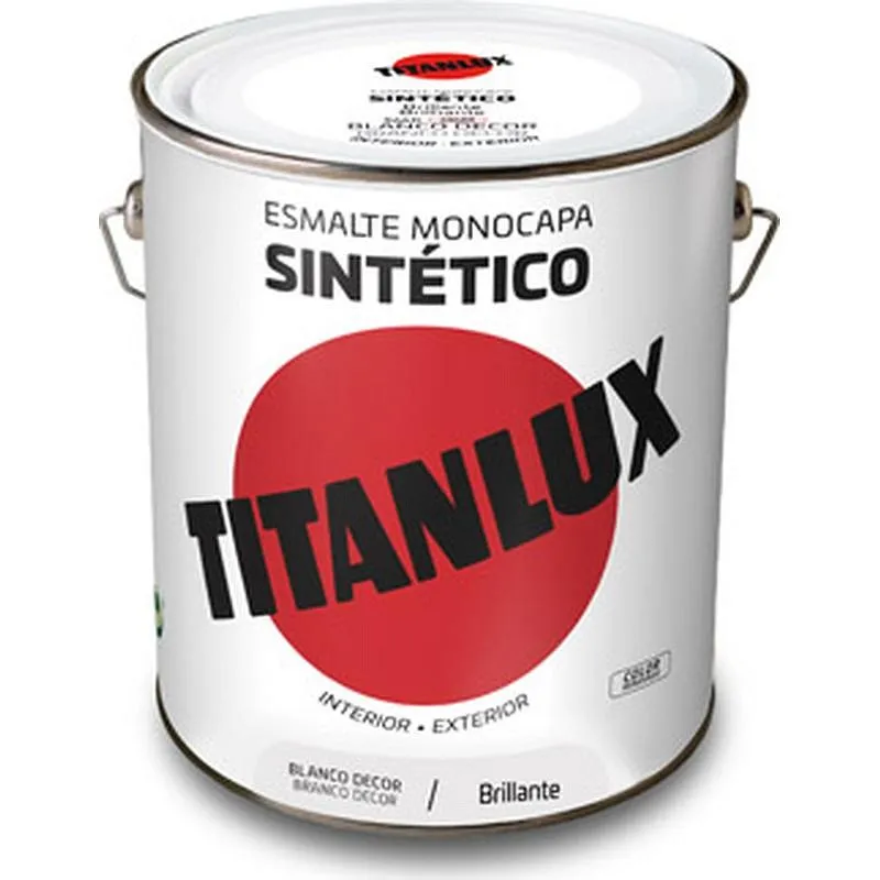 Compra ESMALTE SINTETICO DECORACION BRILLO 0566D 4 L BLANCO TITANLUX F01566D04/5809017 al mejor precio
