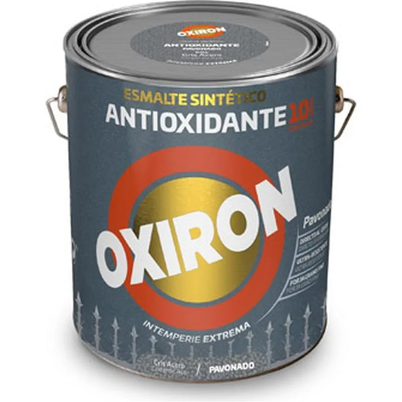 Compra ESMALTE ANTIOXIDANTE OXIRON PAVONADO 4 L GRIS ACERO TITAN F2B020204/5809042 al mejor precio