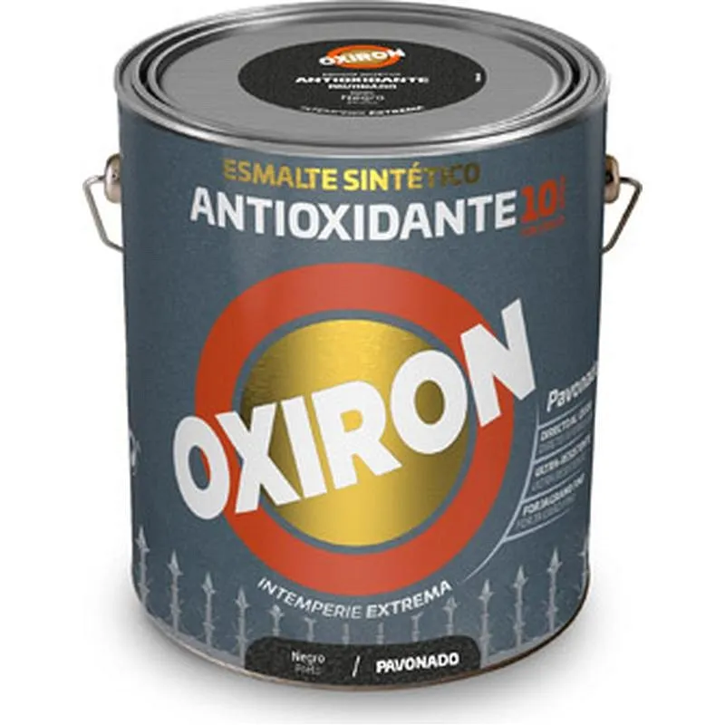 Compra ESMALTE ANTIOXIDANTE OXIRON PAVONADO 4 L NEGRO TITAN F2B020404/5809045 al mejor precio