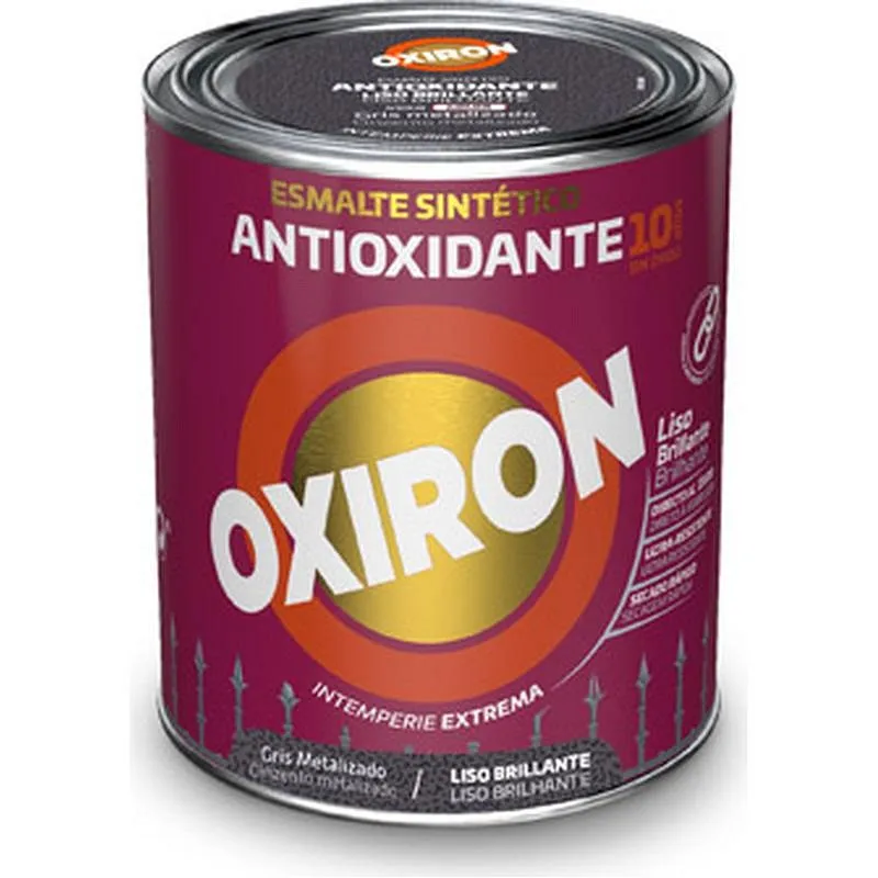 Compra ESMALTE ANTIOXIDANTE OXIRON LISO BRILLO 750 ML GRIS METALIZADO TITAN F2C455034/5809073 al mejor precio