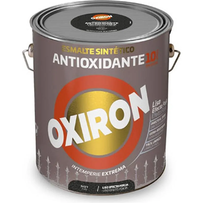 Compra ESMALTE ANTIOXIDANTE OXIRON LISO EFECTO FORJA 4 L NEGRO TITAN F2M420404/5809095 al mejor precio