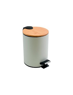 Compra Cubo baño con pedal blanco bambu 3 l SPIRELLA 1020918 al mejor precio