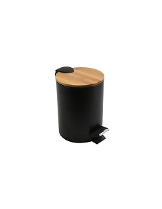 Compra Cubo baño con pedal negro bambu 3 l SPIRELLA 2020919 al mejor precio