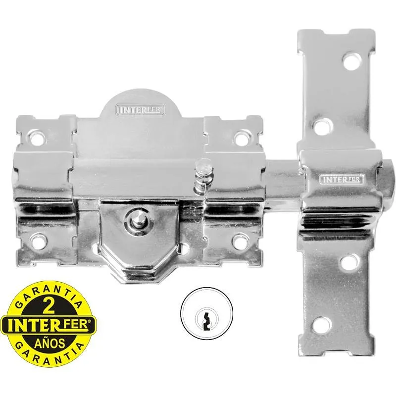 Compra CERROJO 11 CON CILINDRO diametro 27X49MM CROMADO INTERFER 31319 al mejor precio