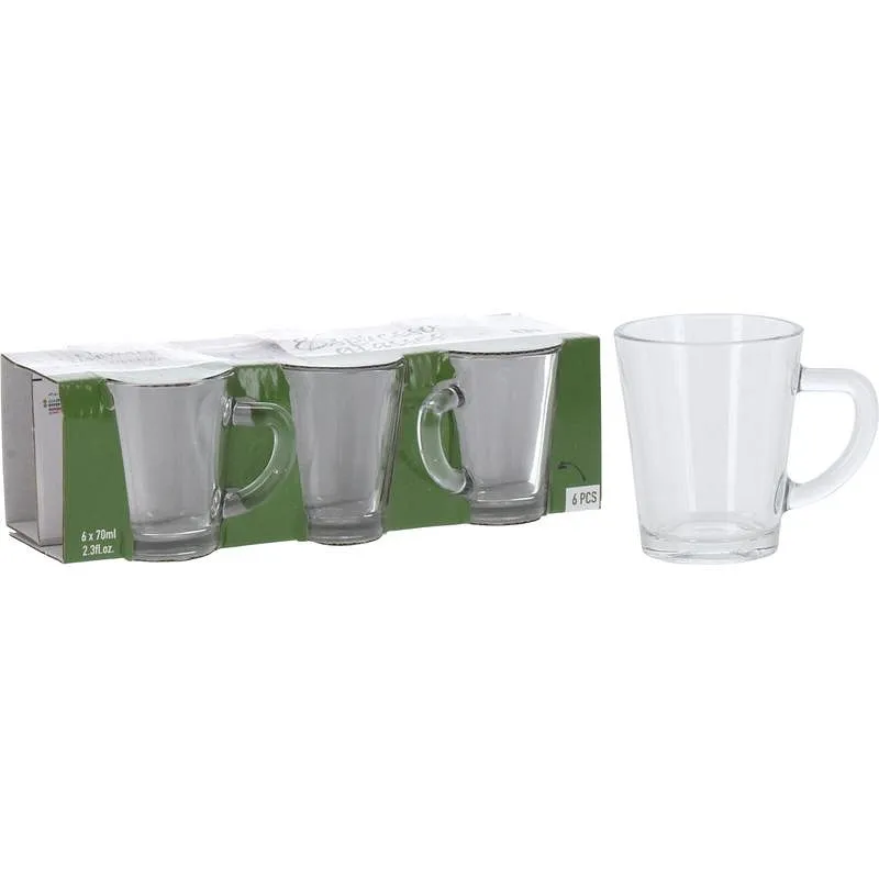 Compra TAZA CAFE EXPRESSO SET 6 U CRISTAL 70 CL IMPORT YE5000230 al mejor precio