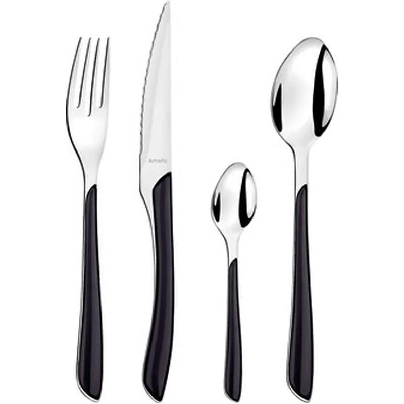 Compra CUBERTERIA 24 PIEZAS ECLAT NEGRO AMEFA ECLAT NEGRO al mejor precio