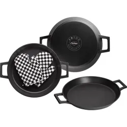 Compra PAELLERA ALUMINIO FUNDIDO ABSOLUT NEGRA FULL INDUCCION diametro 36 CM INOXIBAR 18136 al mejor precio