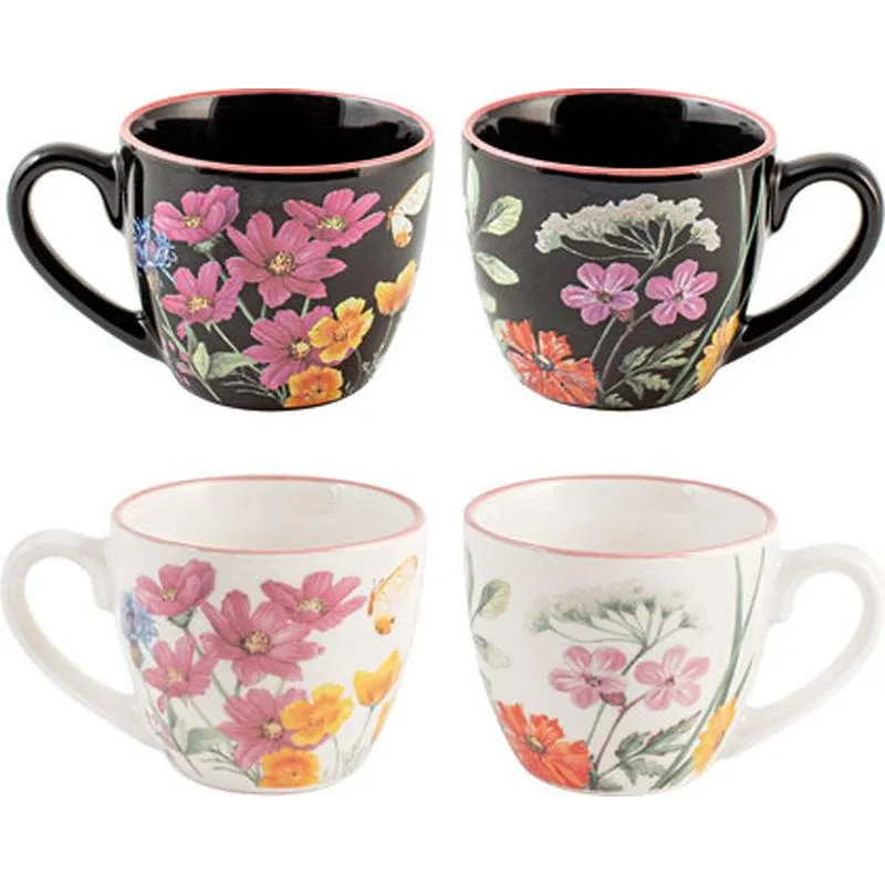 Compra TAZA NEW BONE CHINA CAROLINE MIX BLANCO NEGRO 8 CL CAFE SURTIDO NON 7077060 al mejor precio
