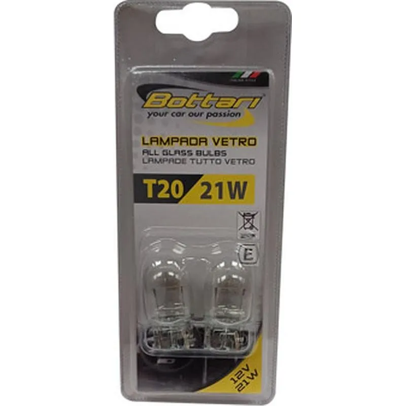 Compra LAMPARA AUTOMOVIL 12V-21W T20 TRASERA 2 UNIDADES BOTTARI 30162 al mejor precio