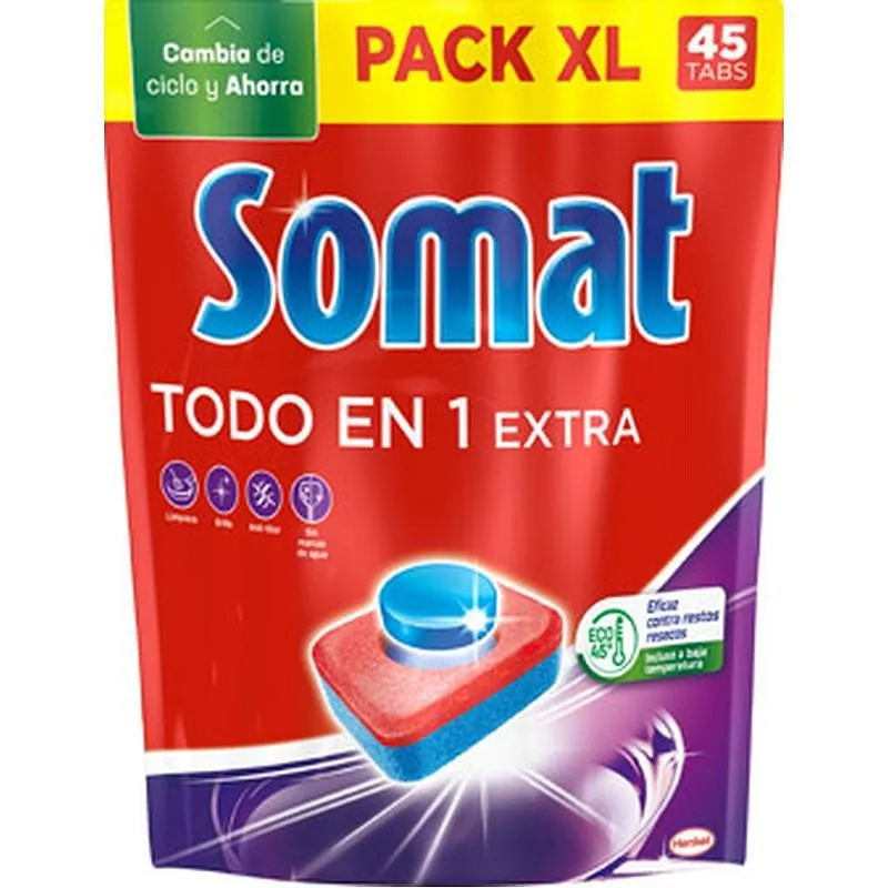 Compra LAVAVAJILLAS SOMAT PASTILLAS TODO EN 1 45 DOSIS SOMAT 2883899 al mejor precio