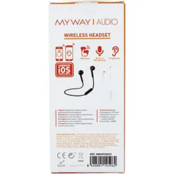 Compra AURICULAR ESTEREO BLUETOOTH AUTONOMIA 5 HORAS BLANCO MYWAY MWHPH0023 al mejor precio