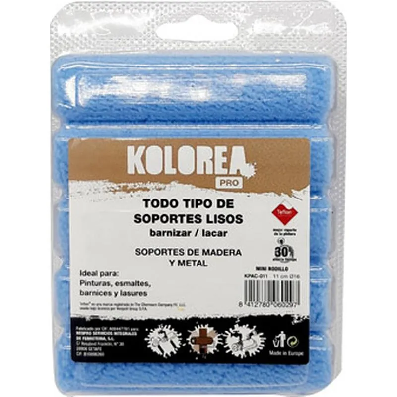 Compra MINI RODILLO RECAMBIO BARNIZAR LACAR PRO TEFLON 5 11 CM X diametro 16 MM KOLOREA KPAC-011 al mejor precio
