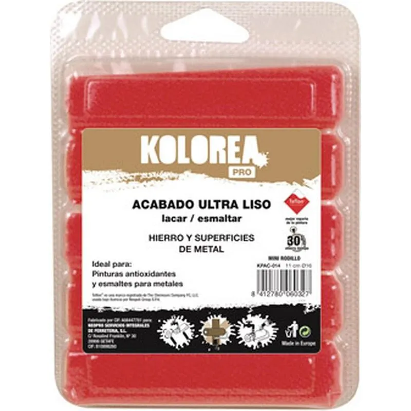 Compra MINI RODILLO RECAMBIO HIERROS Y METALES PRO TEFLON 11 CM X diametro16 MM KOLOREA KPAC-014 al mejor precio