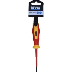 Compra DESTORNILLADOR PUNTA PLANA RECTA AISLADO 1000 V SL 3 X 75 MM NIVEL 00983 al mejor precio