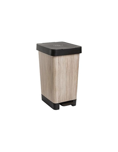 Compra Cubo pedal decorado smart madera 25l-wood TATAY 1021202 al mejor precio