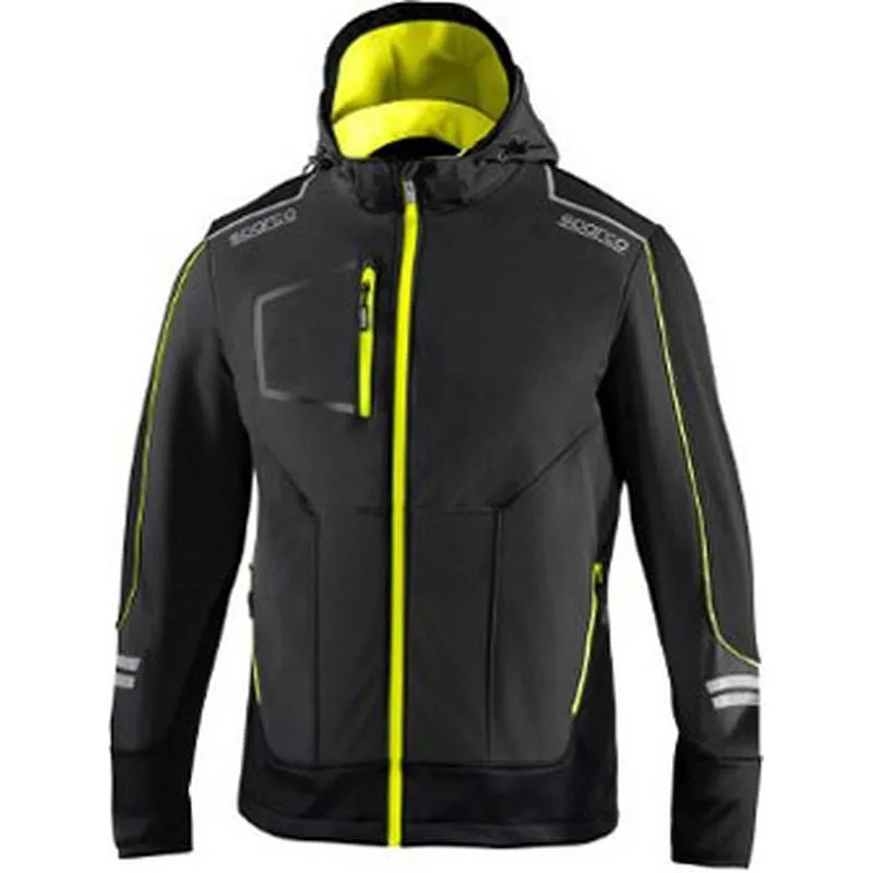 Compra CHAQUETA TECH SOFTSHELL GRIS /AMARILLO FLUOR TALLA XXL SPARCO 02412GSGFXXL al mejor precio