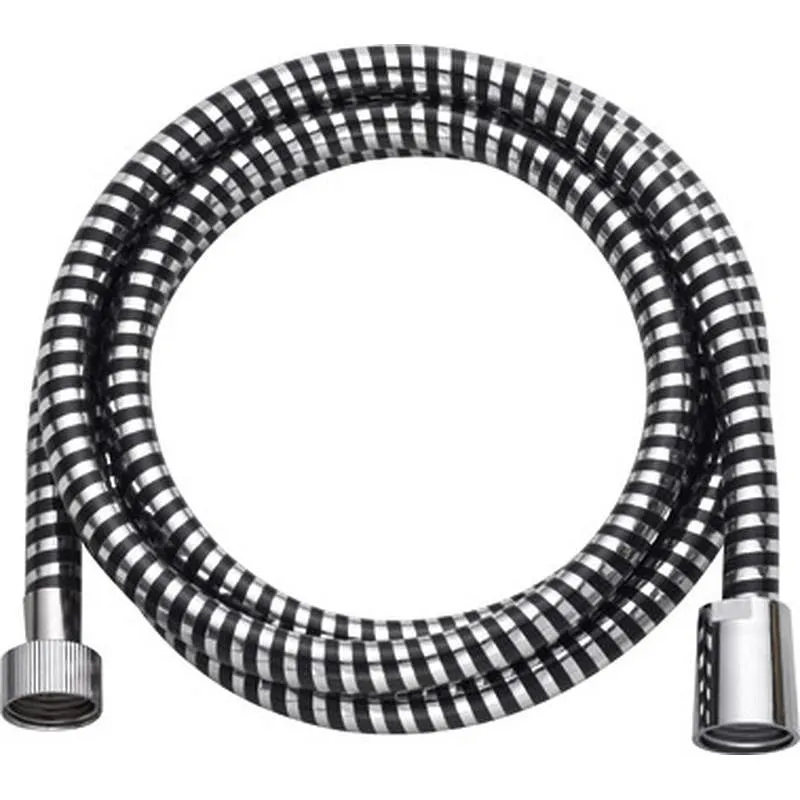 Compra FLEXO DE DUCHA 175 CM PVC REFORZADO CONECTORES DE ZINC Y ABS - NEGRO Y CROMO H2O 8041175B al mejor precio