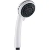 Compra MANGO DE DUCHA DE 4 FUNCIONES CON STOP diametro 8 CM Y ECONOMIZADOR DE CAUDAL INCLUIDO H2O 9921444W al mejor precio