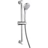 Compra KIT MANGO DUCHA 6,5 CM CROMADO CON 5 FUNCIONES CON FLEXO 150 CM NG/CR + BARRA 52 CM ACERO INOX H2O 9831573BC al mejor precio