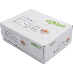 Compra BORNA DE CONEXION RAPIDA 2 VIAS 4MM2 100 UND. 221-412 WAGO 9221412W al mejor precio