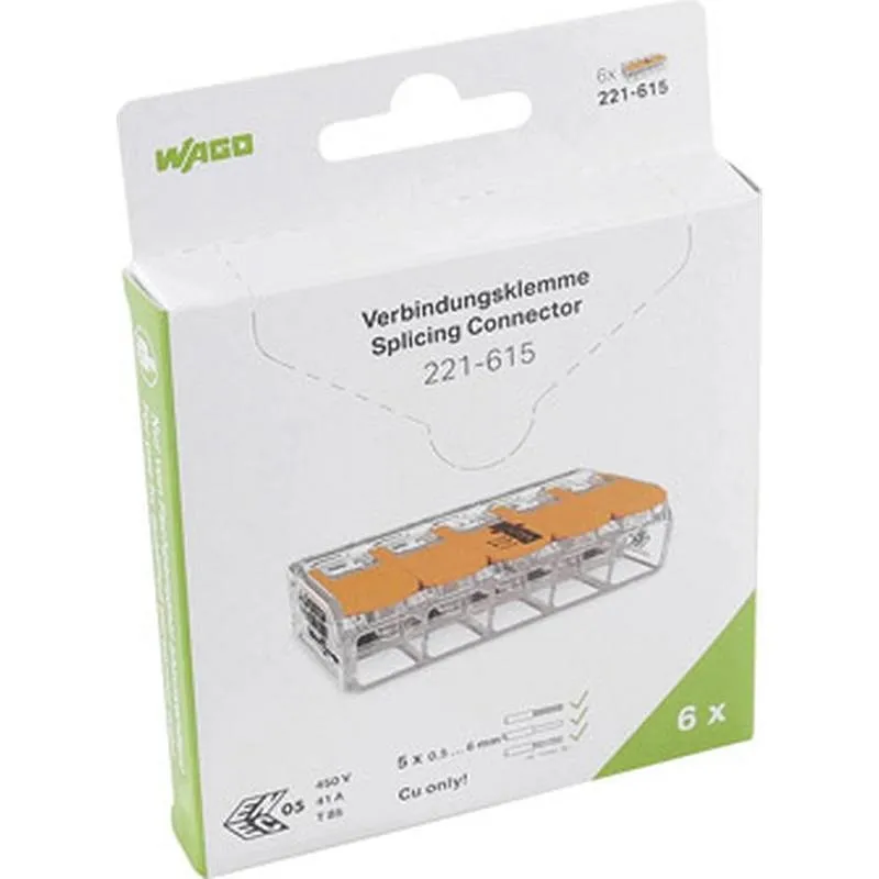 Compra BORNA DE CONEXION RAPIDA 221-615/995-006 6MM‚ 6 UN WAGO 9221615WW al mejor precio