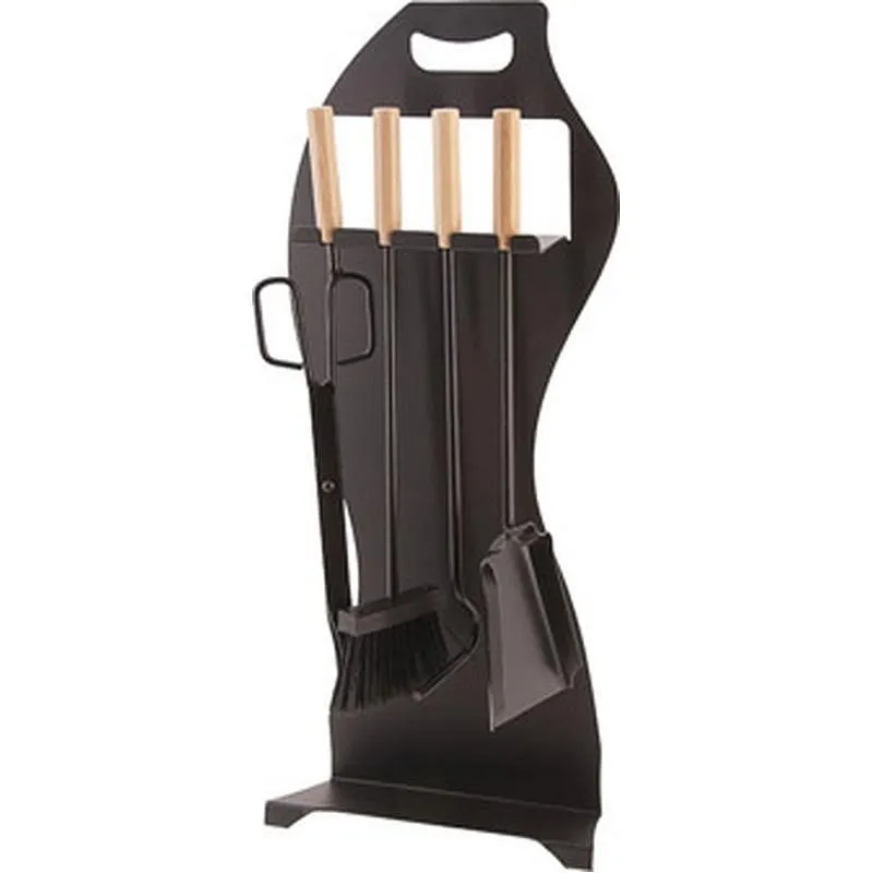 Compra JUEGO CHIMENEA SUELO 66 CM 4 PIEZAS VOLUTA NEGRO FLORES CORTÉS 35016 al mejor precio