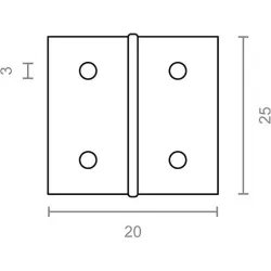 Compra BISAGRA PARA MADERA 5005 1" 25X20 MM H.PULIDO MICEL 67253 al mejor precio