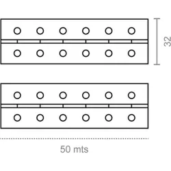 Compra BISAGRA PIANO EN ROLLO DE 50 M 32 MM NIQUEL MICEL 33251 al mejor precio