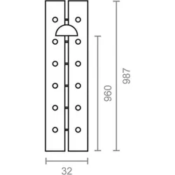 Compra BISAGRA PIANO EN TIRA DE 960 MM 32 MM NEGRO MICEL 33209 al mejor precio