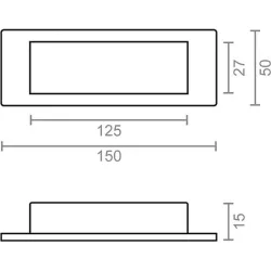 Compra TIRADOR MUEBLE RECTANGULAR 150X50 MM NEGRO MICEL 22126 al mejor precio
