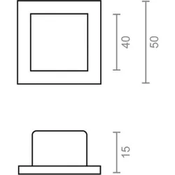 Compra TIRADOR MUEBLE CUADRADO 50X50 MM NEGRO MICEL 22127 al mejor precio
