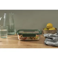 Compra CONTENEDOR VIDRIO RECTANGULAR 1520 ML TAPA VIDRIO IRIS 8583-V al mejor precio