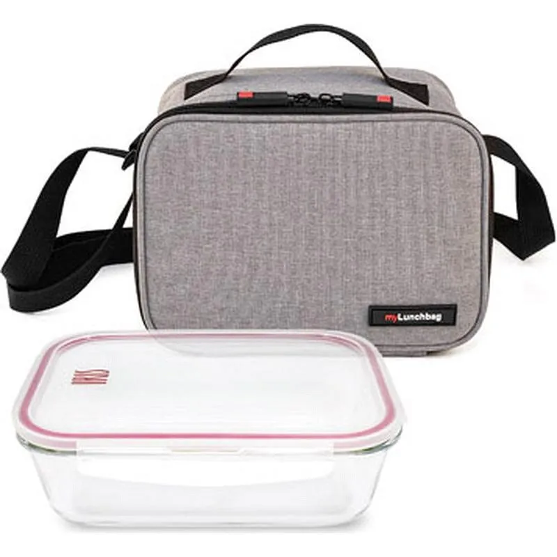 Compra BOLSA PORTA ALIMENTOS ON THE GO GRIS + CONTENEDOR VIDRIO 0,840 ML IRIS 9260-TG al mejor precio