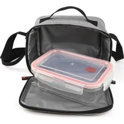 Compra BOLSA PORTA ALIMENTOS ON THE GO GRIS + CONTENEDOR VIDRIO 0,840 ML IRIS 9260-TG al mejor precio