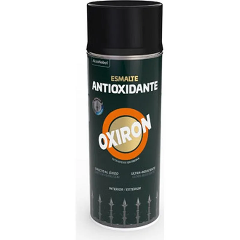 Compra ESMALTE ANTIOXIDANTE SPRAY OXIRON LISO SATINADO 400 ML NEGRO TITAN 5797308 al mejor precio