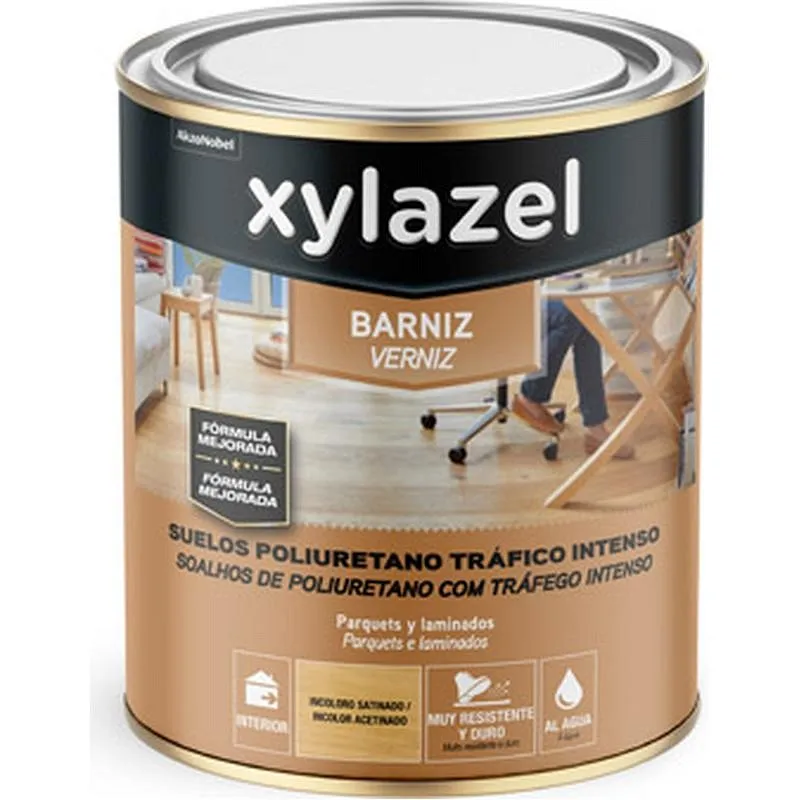 Compra BARNIZ POLIURETANO AL AGUA SUELOS MATE 2,5 L INCOLORO XYLAZEL 5396189 al mejor precio