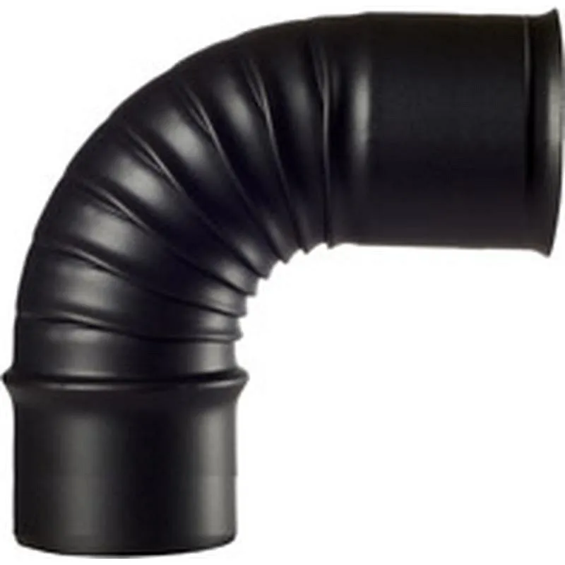 Compra CODO CHIMENEA VITRIFICADO NEGRO 90° THECA 7500939 al mejor precio