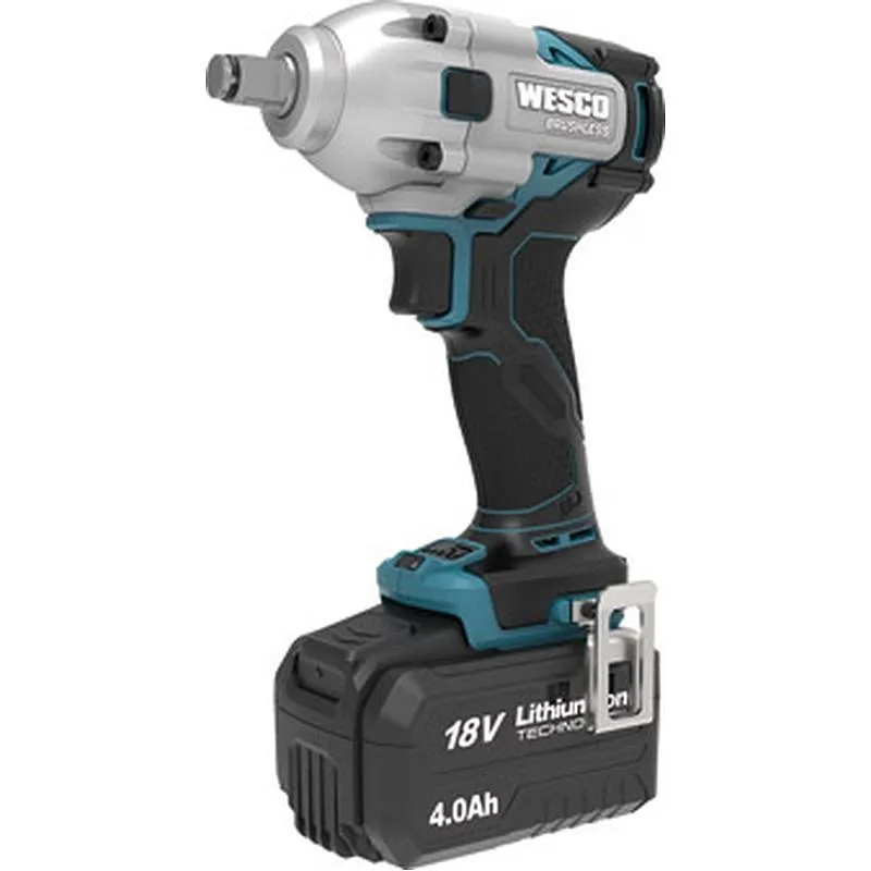 Compra LLAVE DE IMPACTO 300 NM BATERIA DE 4.0 AH Y CARGADOR WESCO WS2407 al mejor precio