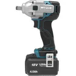 Compra LLAVE DE IMPACTO 300 NM BATERIA DE 4.0 AH Y CARGADOR WESCO WS2407 al mejor precio